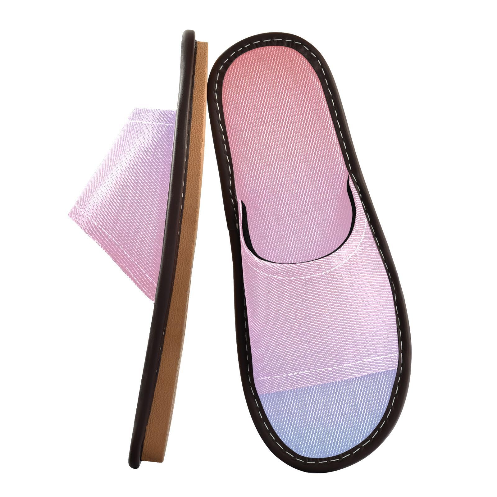 GuoChe Indoor Outdoor Spa Slippers Washable Cute Home Beach Non Slip Sandals for Pool, Hotel, Travel Pink