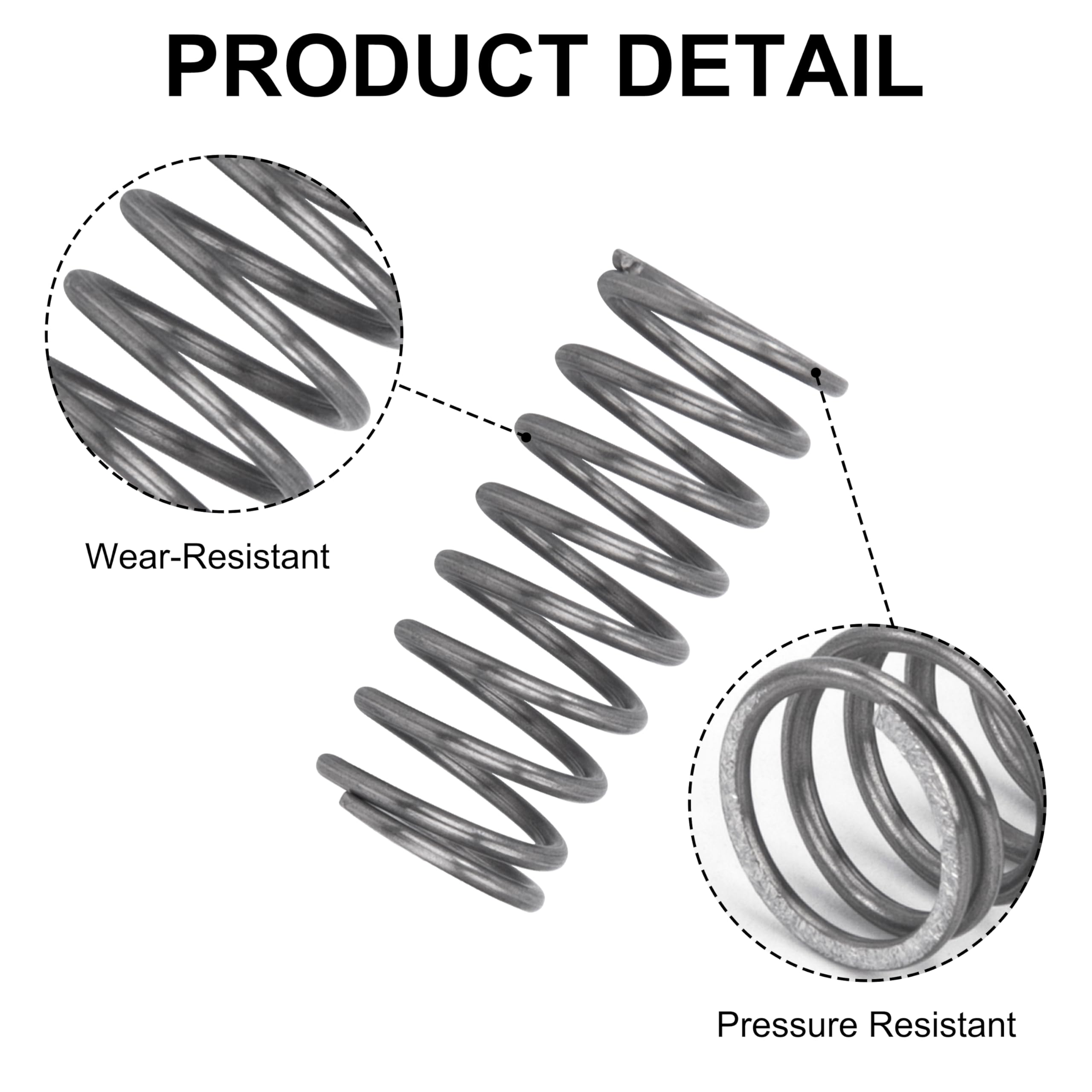 Jinchao Molla Di Compressione 0,4x5mm In Acciaio Inox 304 – Perfetta Per Riparazioni E Progetti Fai Da Te (Lunghezza 20mm)