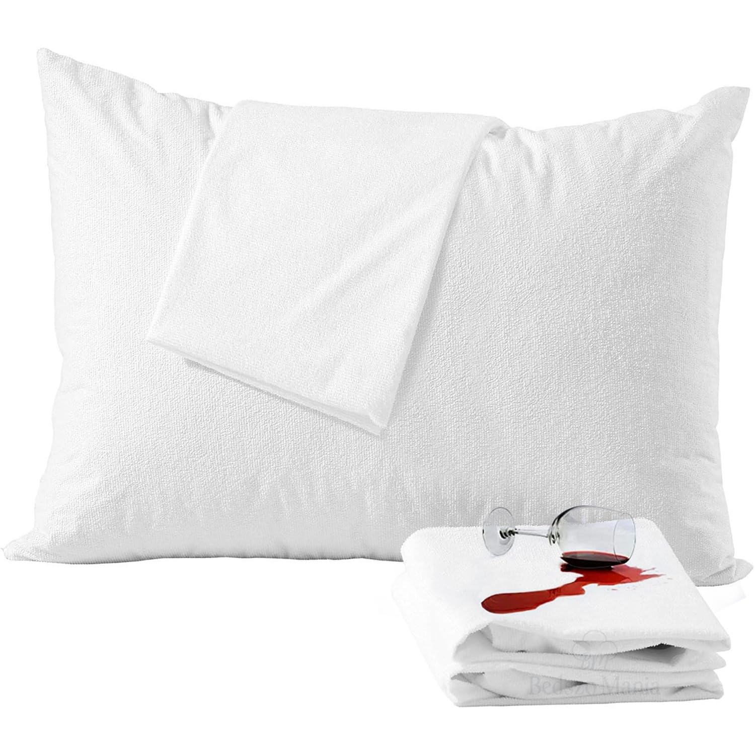 Pillow Protector Envelope Pack of 2 Queen Size – Waterproof Bed Bug Proof Pillow Encasement 20 x 30 Inches