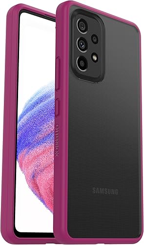OtterBox Funda Samsung Galaxy A53 5G Prefix Series, color rosa fiesta, ultrafina, apta para bolsillo, bordes elevados que protegen la cámara y la