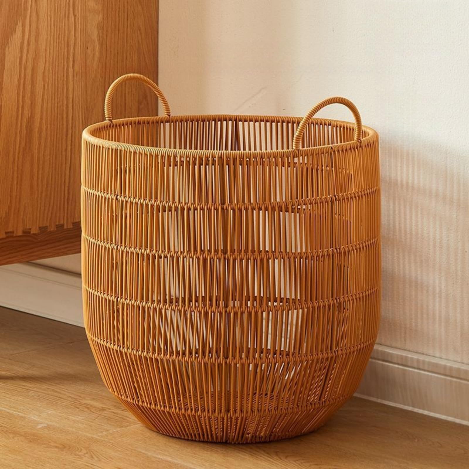 Amazon|GriMei和風 ランドリー収納 PP籐編み ランドリー バスケット Amazon|GriMei和風 ランドリー収納 PP籐編み ランドリー バスケット