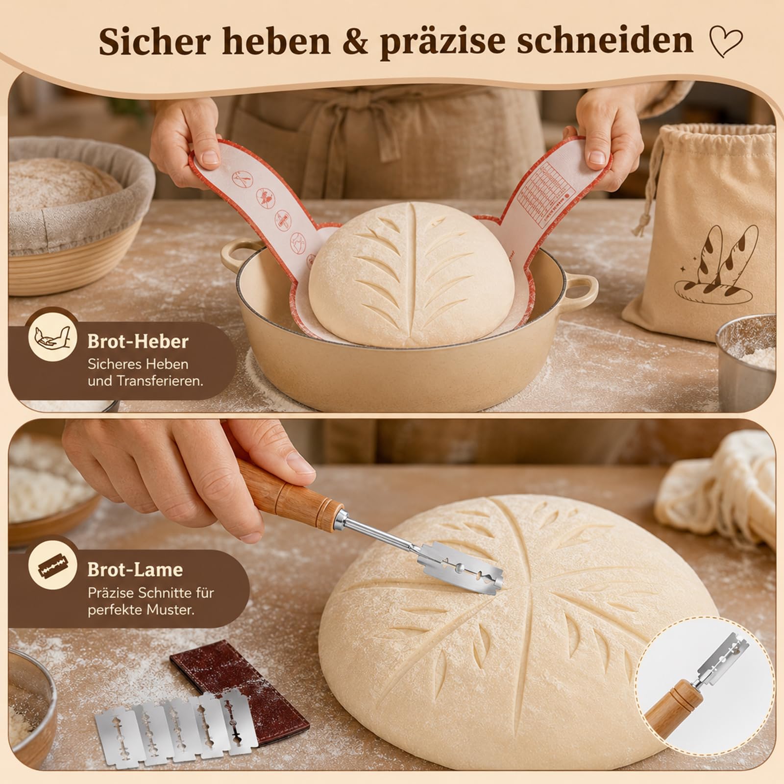 Juego de 14 cestas de fermentación, cesta de fermentación de pan, de silicona (23 cm redonda y 25 cm ovalada), cesta de fermentación para fermentación de pan, plegable, accesorios para hornear, para