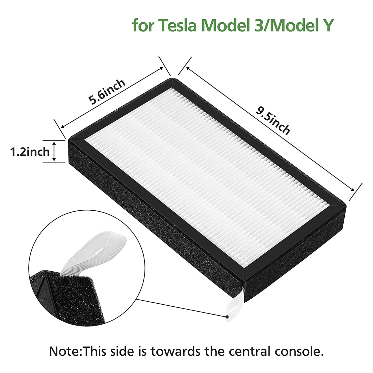 Filtro de aire HEPA para cabina de coche modelo 3 Y, repuesto con kit de herramientas, carbón activado, 4 unids/set