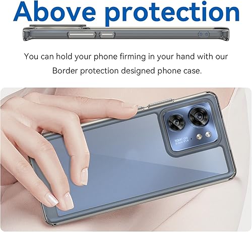 Miniatura 4 de Taneny Funda para Motorola Moto Edge 2023, delgada y ligera, cubierta de cristal de policarbonato duro, funda de protección suave a prueba de golpes