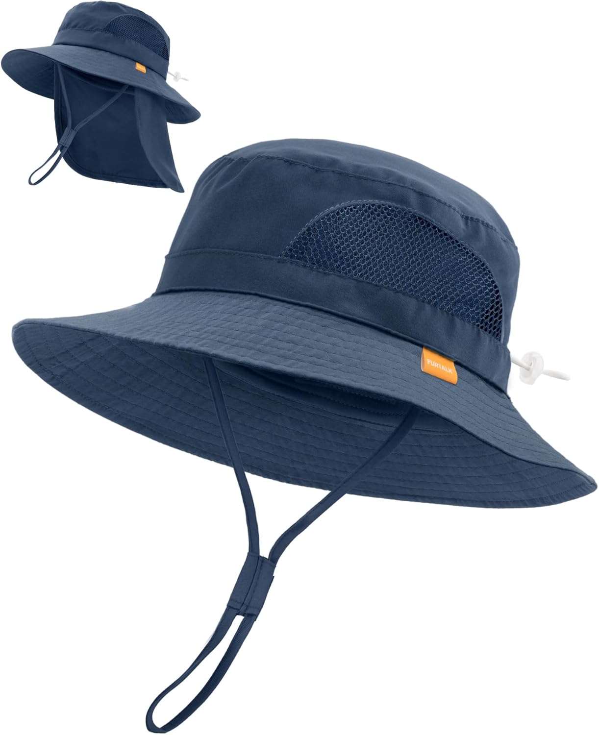 FURTALK Baby Toddler Sun Hat Bucket Hat with Neck Flap Wide Brim Hats Beach Vacation Essentials