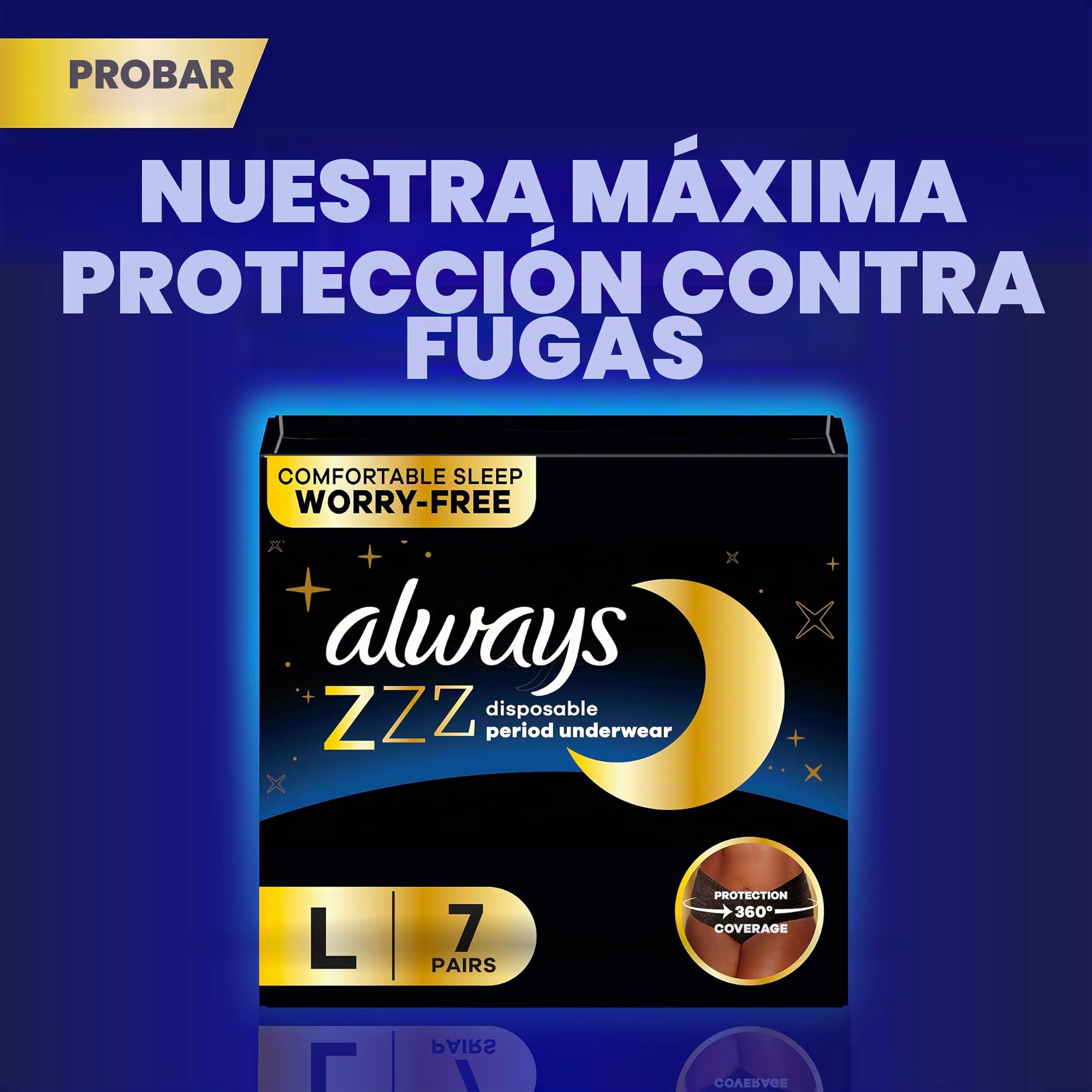 Always Maxi Overnight Pads con alas, tamaño 5, extra pesadas durante la noche, sin perfume, 72 unidades