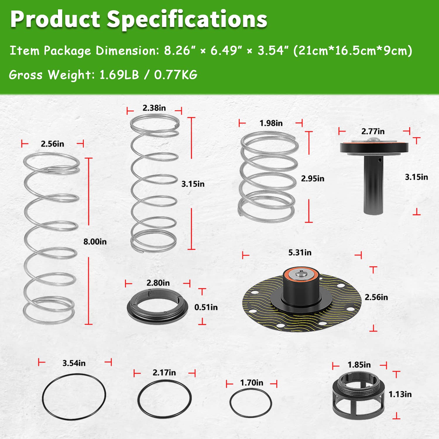 Kit De Réparation Complet Pour Clapet Anti-retour Zurn Wilkins 975XL Et 975XL2 - Tailles 1-1/4" à 2" - Neuf