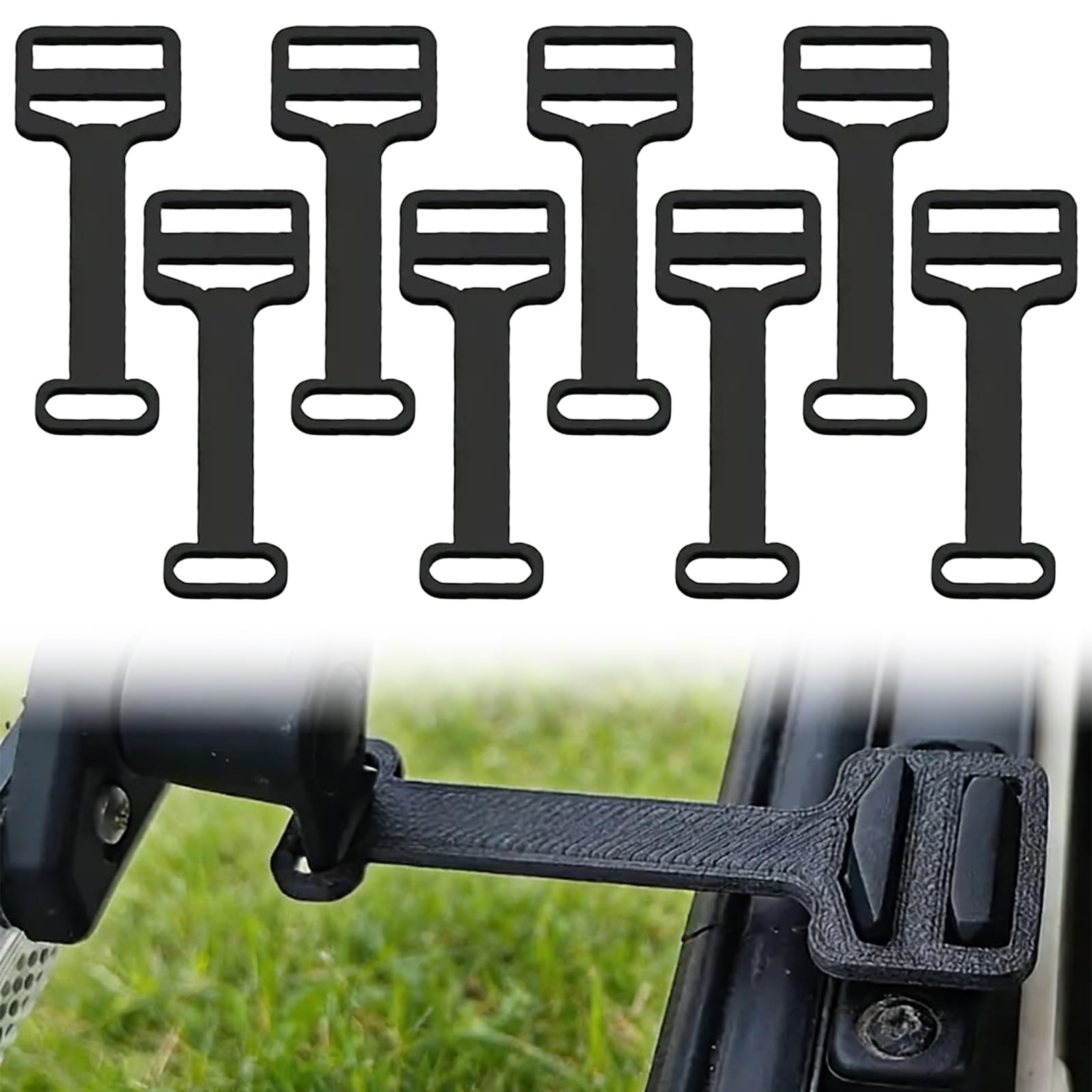 Agvdg 8PCS Window Restrictor Caravan Stays Adjustable Vent Holders Child Safety for Camper Secure Open to Improve Air Circulation Fits Standard Latches Most Caravans Black
