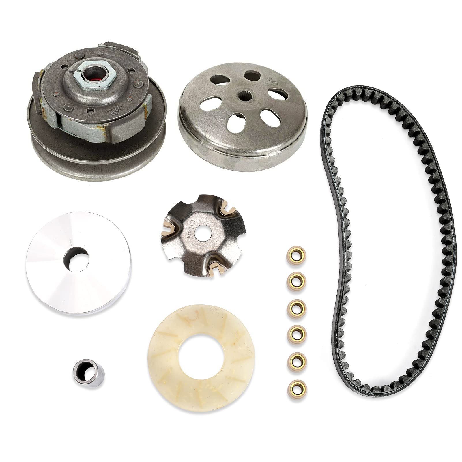 Gebulin Gy6 150cc Clutch Set，Include Clutch Assembly and Variator Assembly with 743 belt, fit for GY