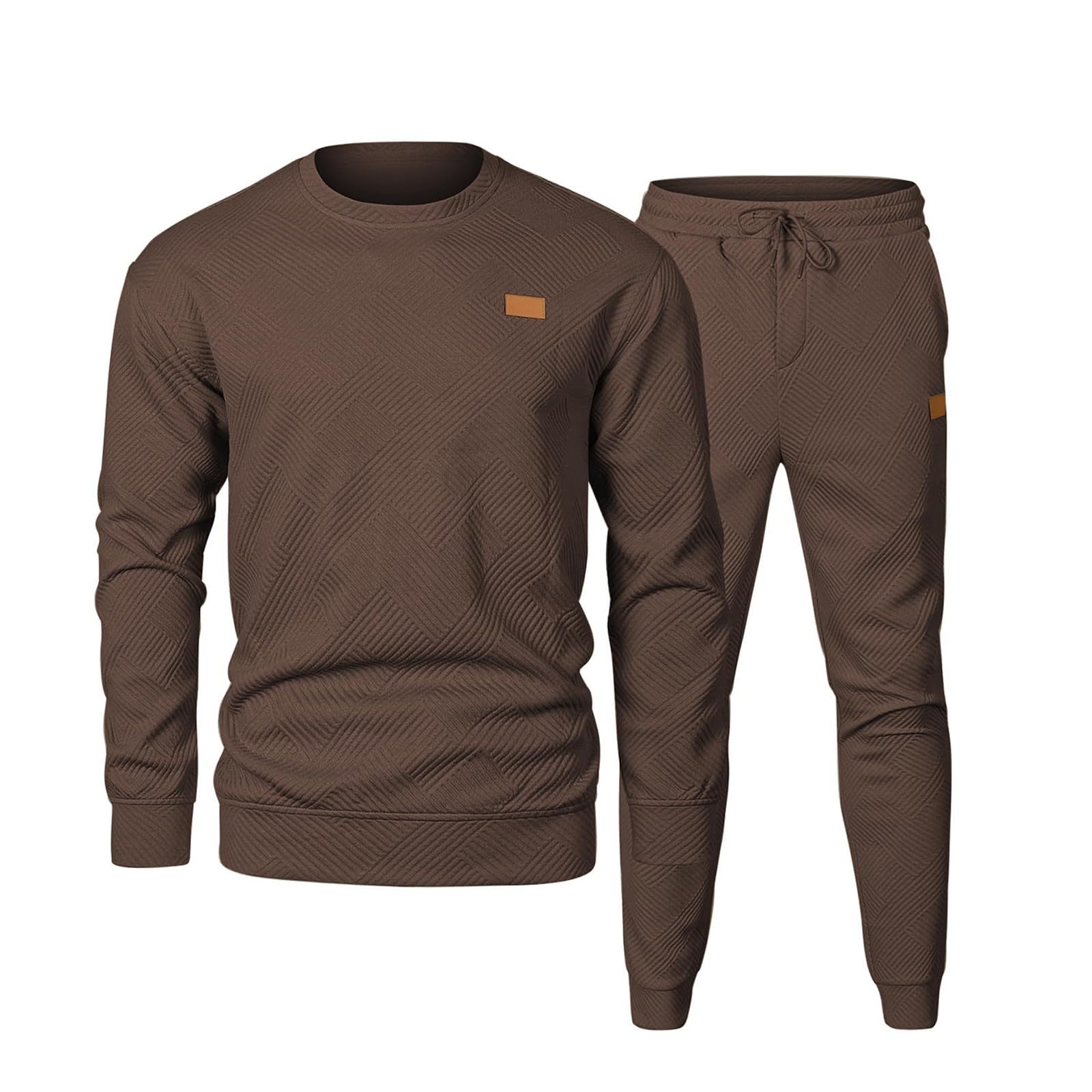 Set di tuta da uomo, 2 pezzi, felpa e jogging, abbigliamento sportivo casual blu da uomo, abbigliamento da casa in morbido cotone, tuta leggera e confortevole per allenamento in palestra o relax