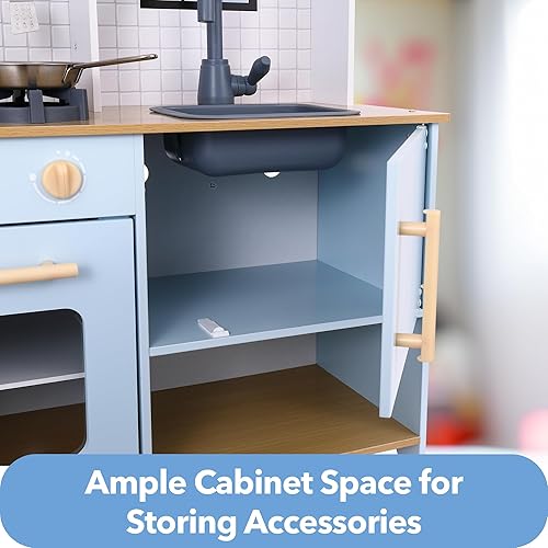 Miniatura 6 de Cocina de madera para niños, cocina de juego de simulación para niños pequeños y grandes, juego de cocina para niños pequeños, juego de cocina para