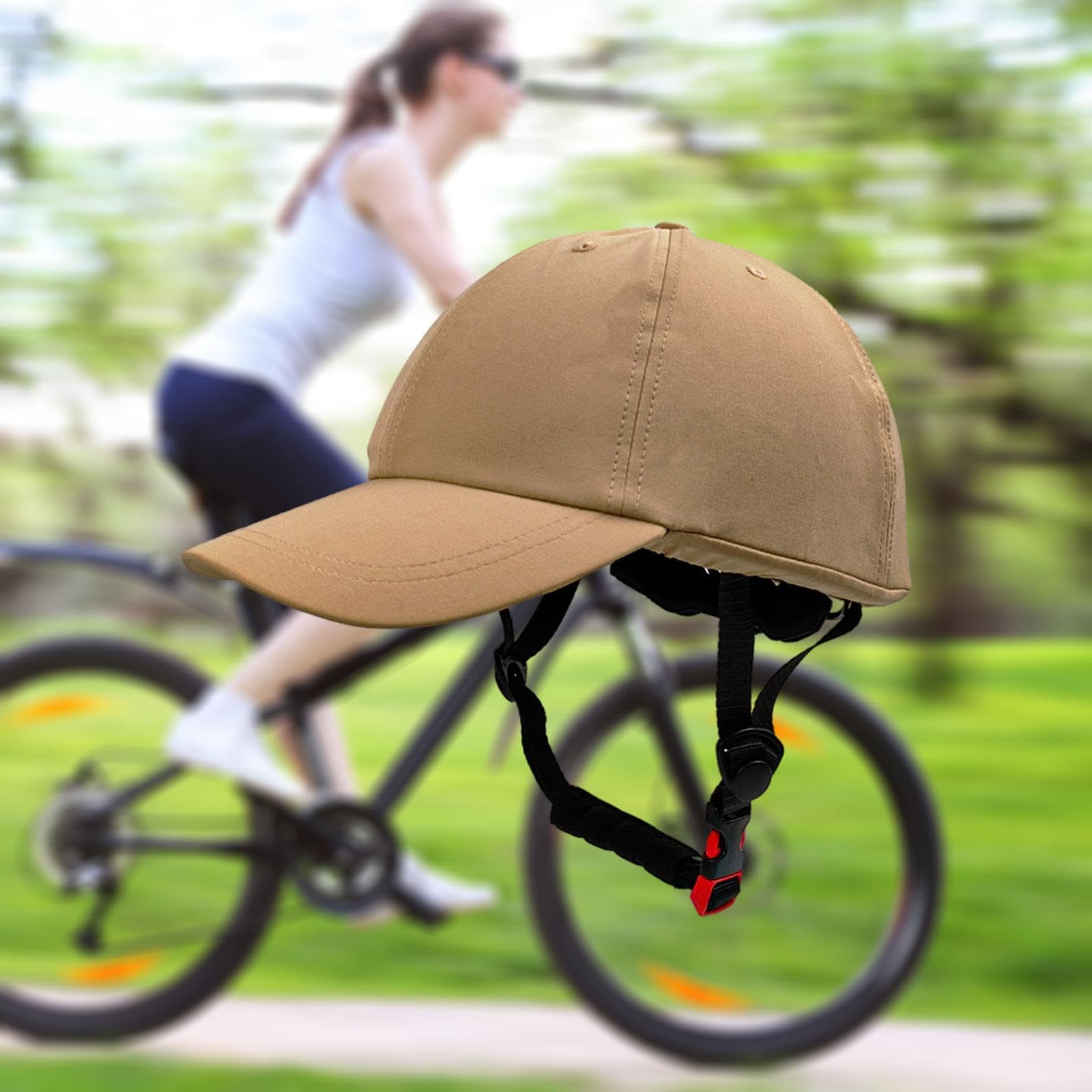 Gralara Fahrradhelm Hut Damen, Fahrradhelm Hut Stoßabsorption, Fahrrad Baseballkappe Leichte, Fahrrad Mütze Verstellbare Schutzkappe, PC Material für Radfahre, Und Abnehmbarem Innenfutter