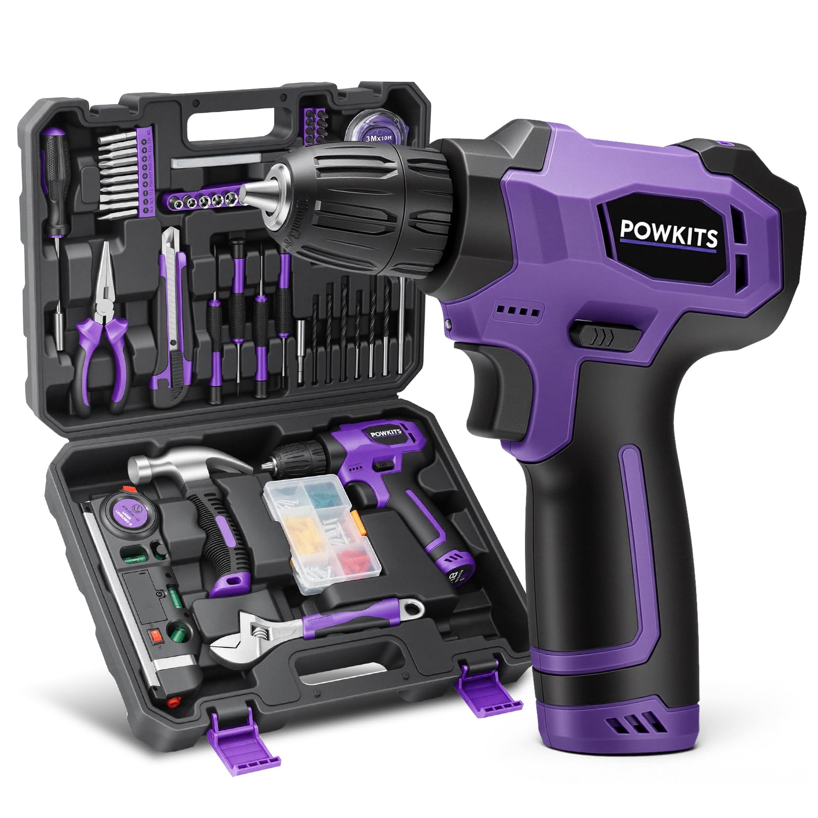 Perceuse électrique sans fil 8V violette pour réparer soi-même sans fatigue