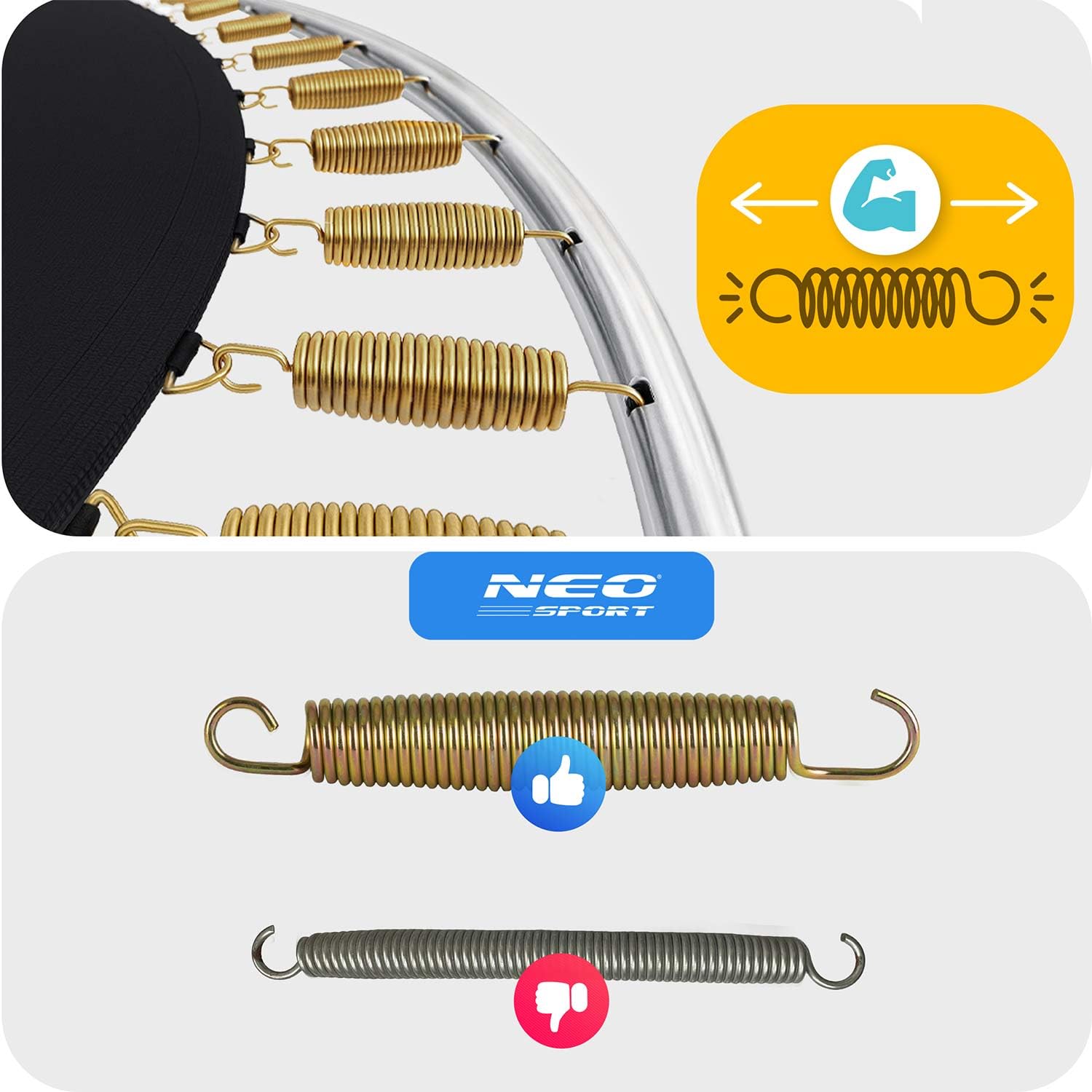 Neo-Sport Trampolina Ogrodowa Dla Dzieci Z Wewnętrzną Siatką Zabezpieczającą Drabinką 183 cm 6 ft Czarny Zielony