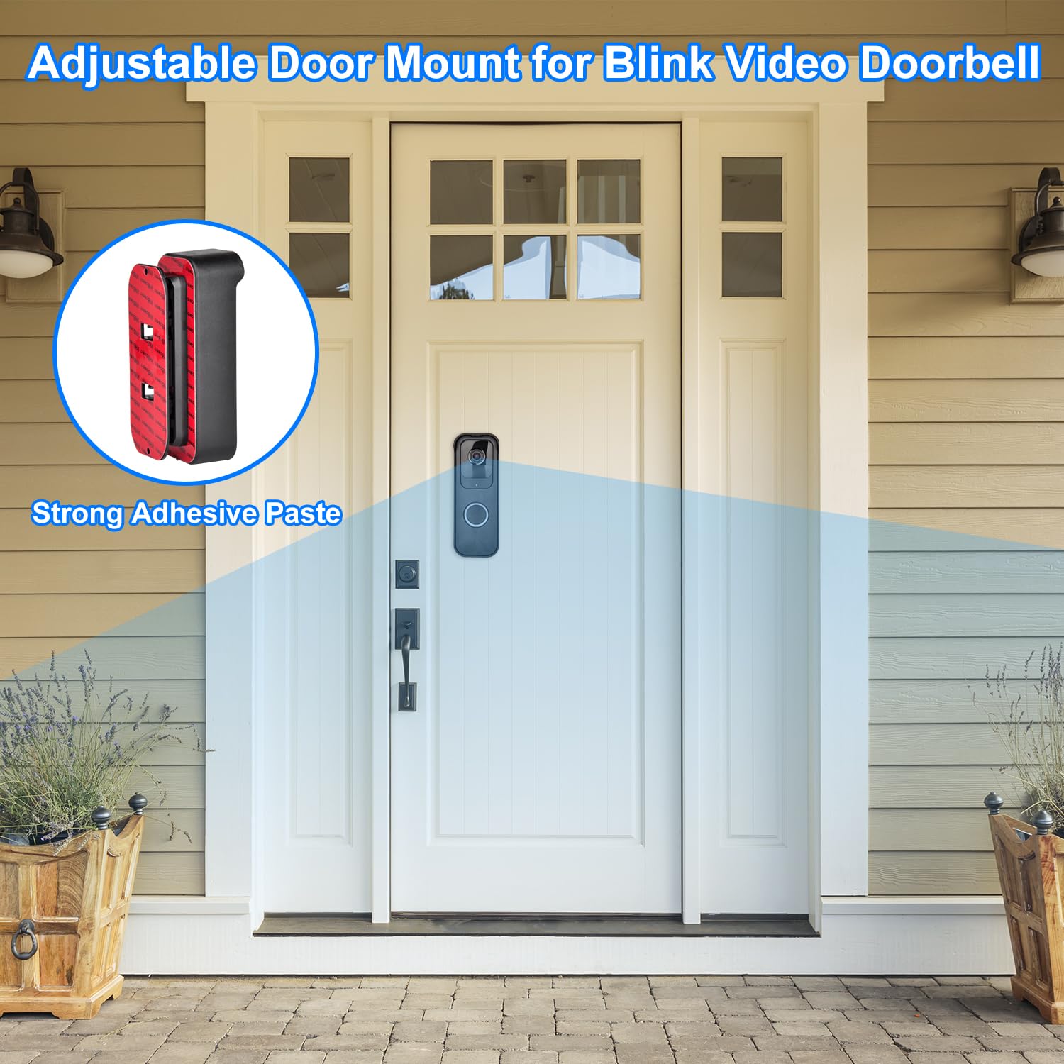 Doorbell Mount[No-Drill]Anti-Theft Video Doorbell Mount Door Mounting Bracket For Video Doorbell Cover Holder Not Block Doorbell Motion Sensor Video Doorbell Accessories Fit For Most Video Doorbell I431878617 - View #12