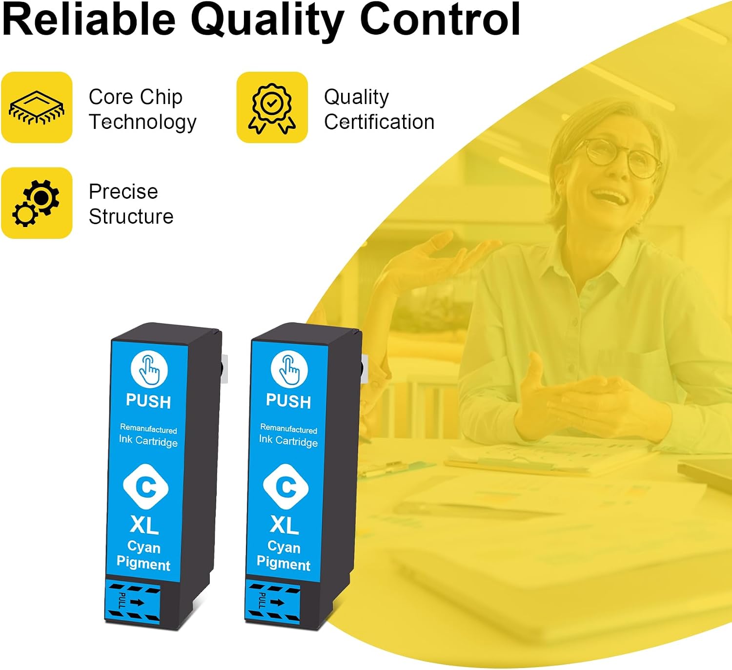 Remanufactured Ink Cartridge Replacement Compatible for T40V T40V220 Work for SureColor T2170 T3170 T3170M T5170 T5170M Series Printers, 2 Pack Cyan image 2