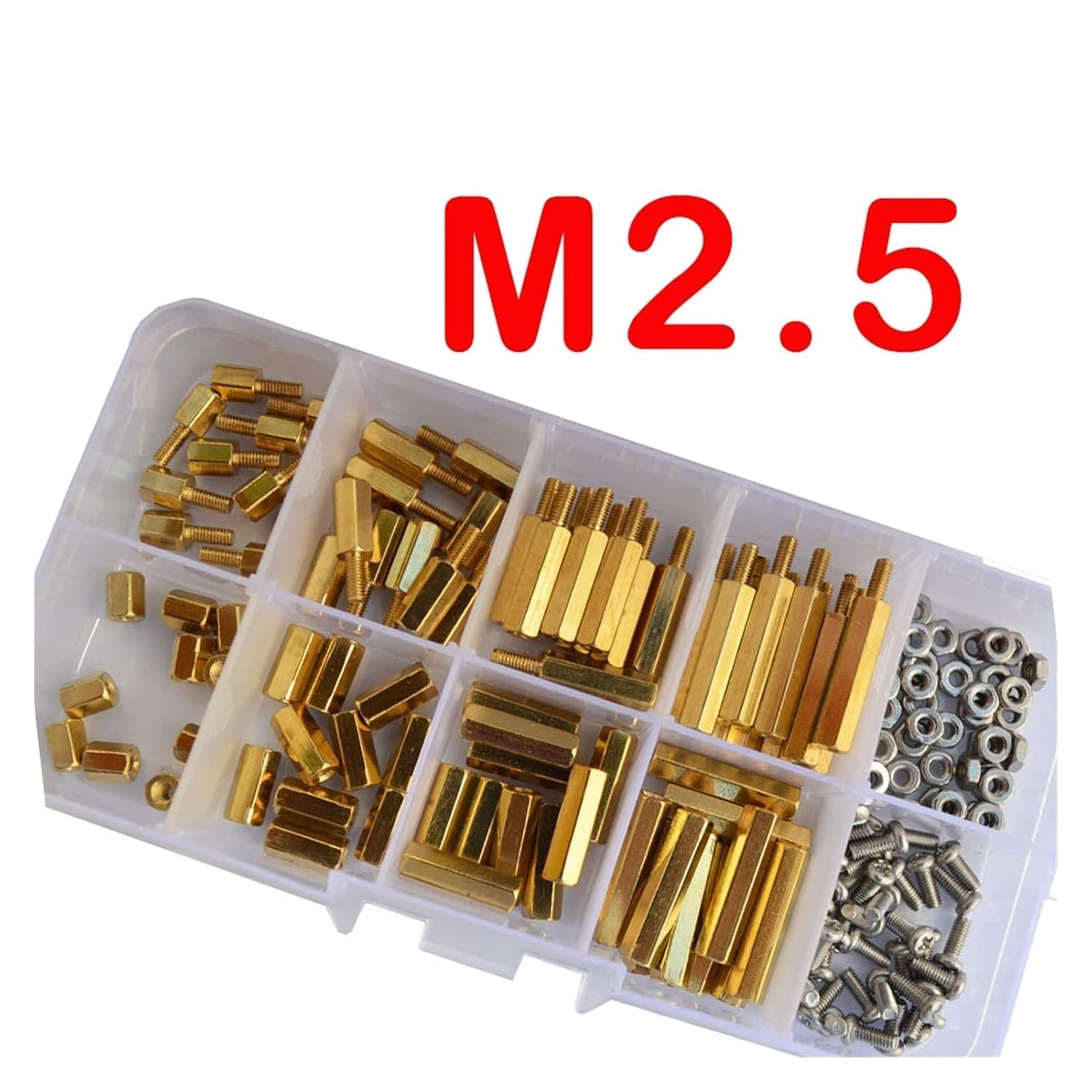 M2 M2.5 M3 M4 Hex Brass Standoff Male Female Thread Pillar Spacer Mount Screw Nut PCB Motherboard Assortment Kit (Color : M3Male Female)