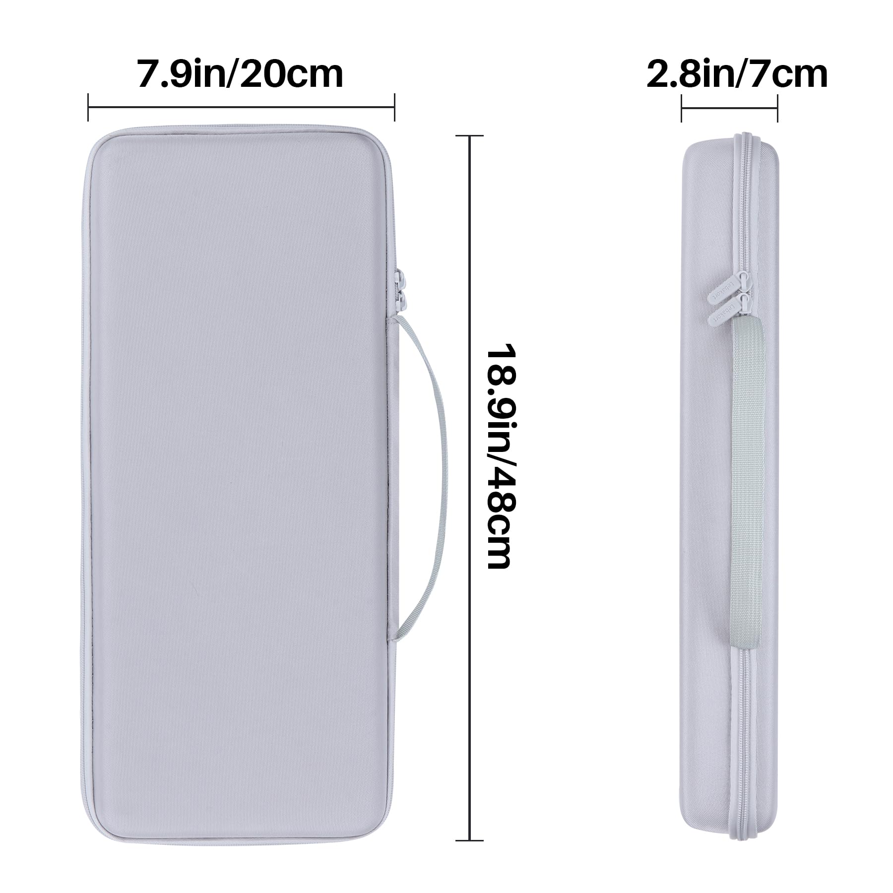 Lebakort Duro Caja Estuche Funda para Akai Professional MPK Mini Plus - Teclado Controlador MIDI USB (Blanco)