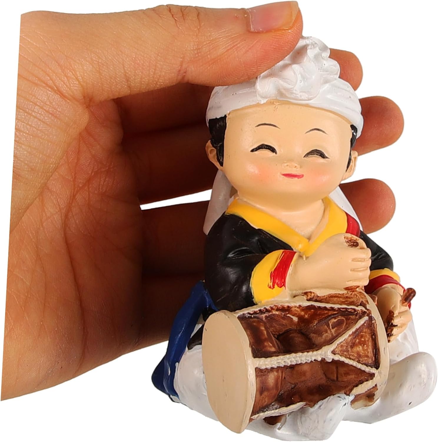 Korean Hanbok Doll Figurine Cute Cartoon Decoration for Home Office Traditional Korean Style Resin Craft Friends and Collectors