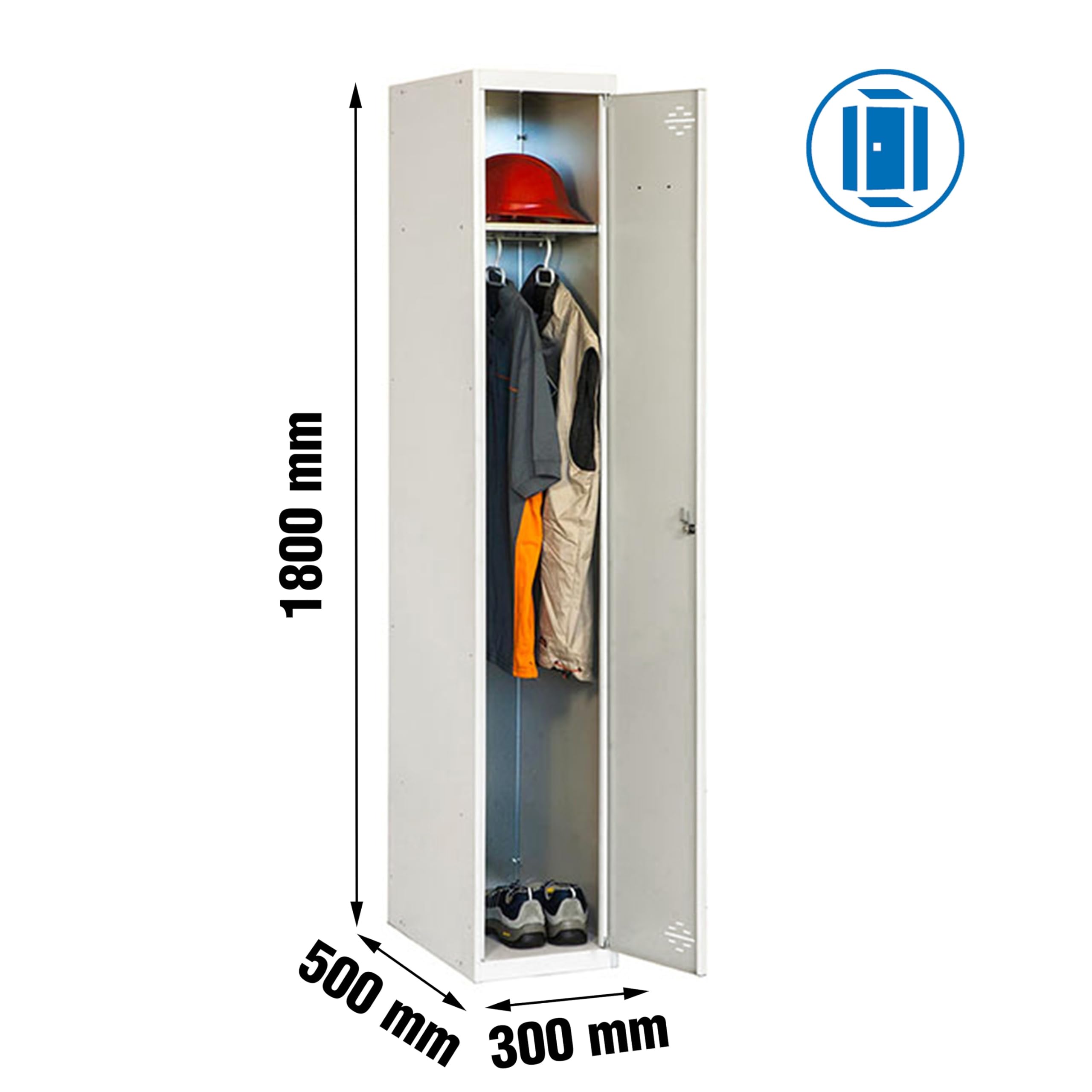 Simonrack casier 180 x 30 x 50 cm Métal Gris Clair 1 Compartiment