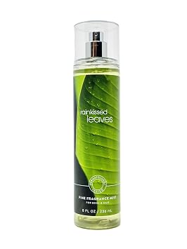 Bath and Body Rainkissed Leaves Fine Fragrance Mist 8 fl oz / 236 ml Fragrance notes lush green leaves, crisp watercress and delicate petals