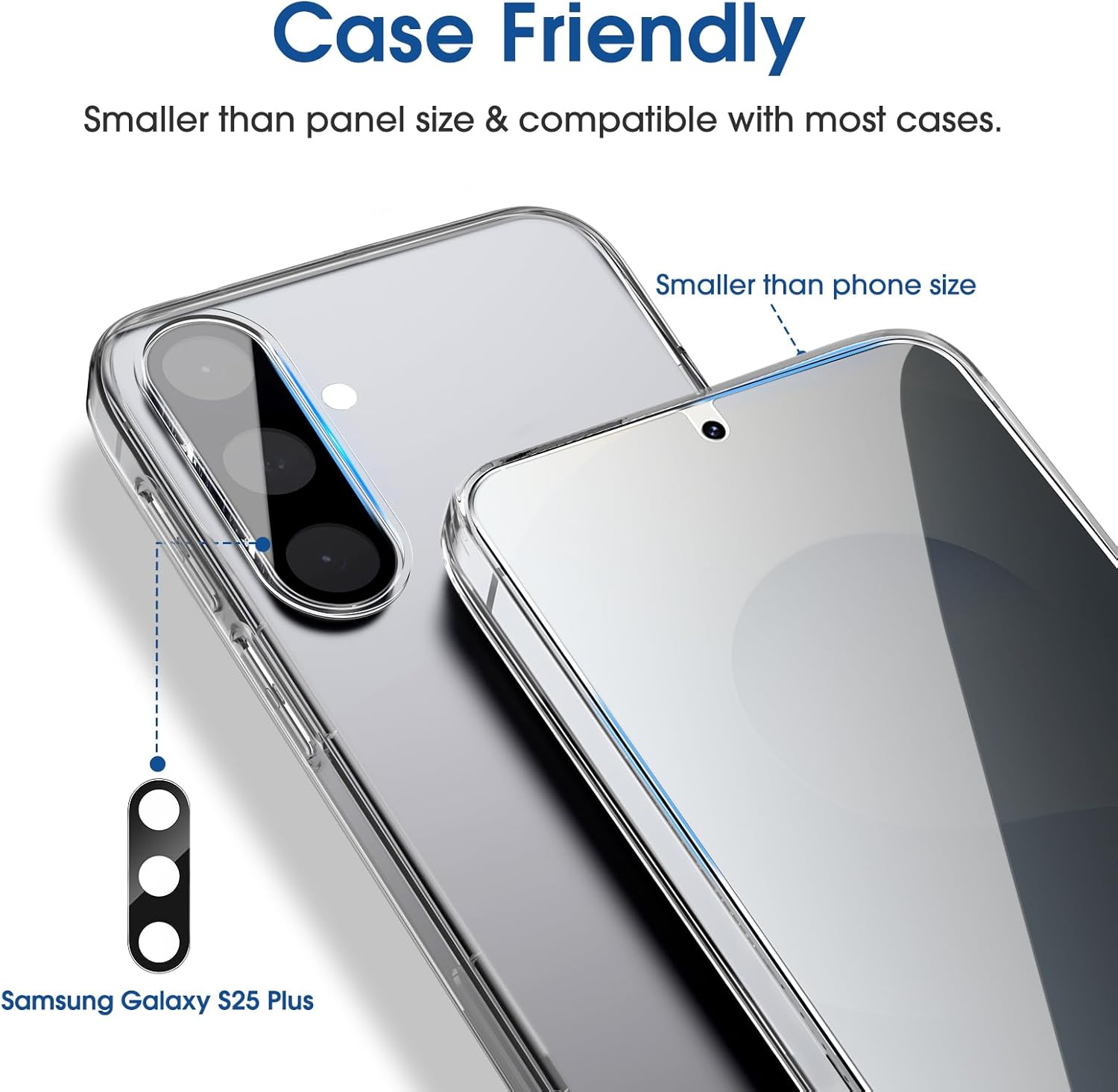 amFilm Auto-Alignment OneTouch for Samsung Galaxy S25 /S25 Plus 6.7 Privacy Screen Protector   Camera Lens Protector, Tempered Glass, 30 seconds Installation, Bubble Free, Privacy Protection 2 2 Pack