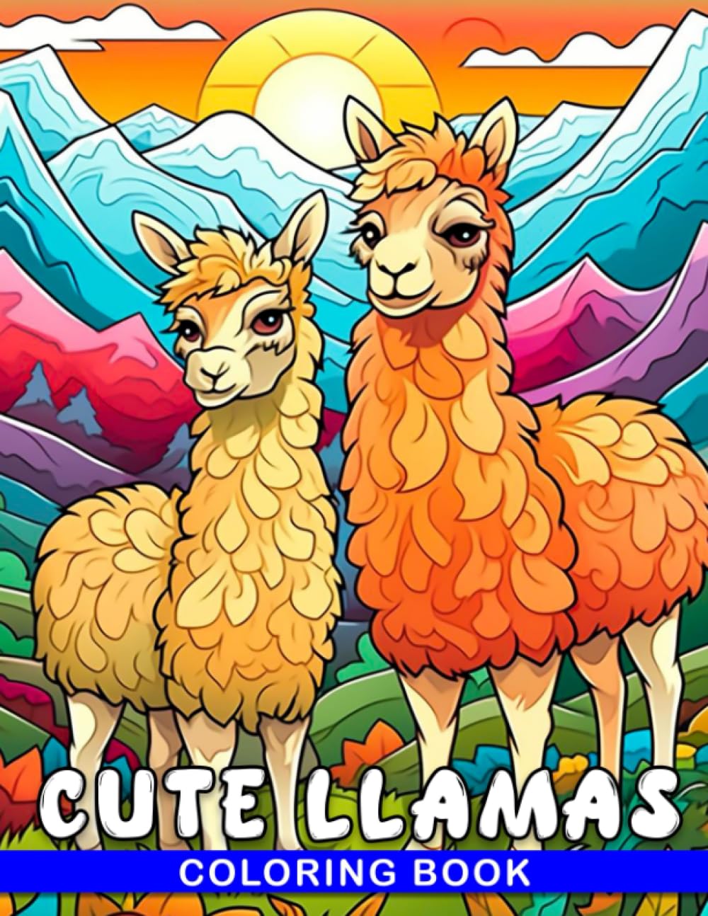 Cute Llamas Coloring Book: Boost creativity and unwind with this amazing llama-themed gift. Perfect for llama lovers!