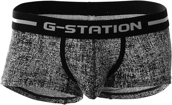 Amazon ジーステーション G Station デニム ニードル プリント ツルツルスベスベ ボクサーパンツ メンズ 男性下着 タグレス ボクサー 通販