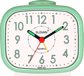 SLOVAN QUARTZ Plastic Beep Table Alarm Clock - 9 CM X 11 (Green)