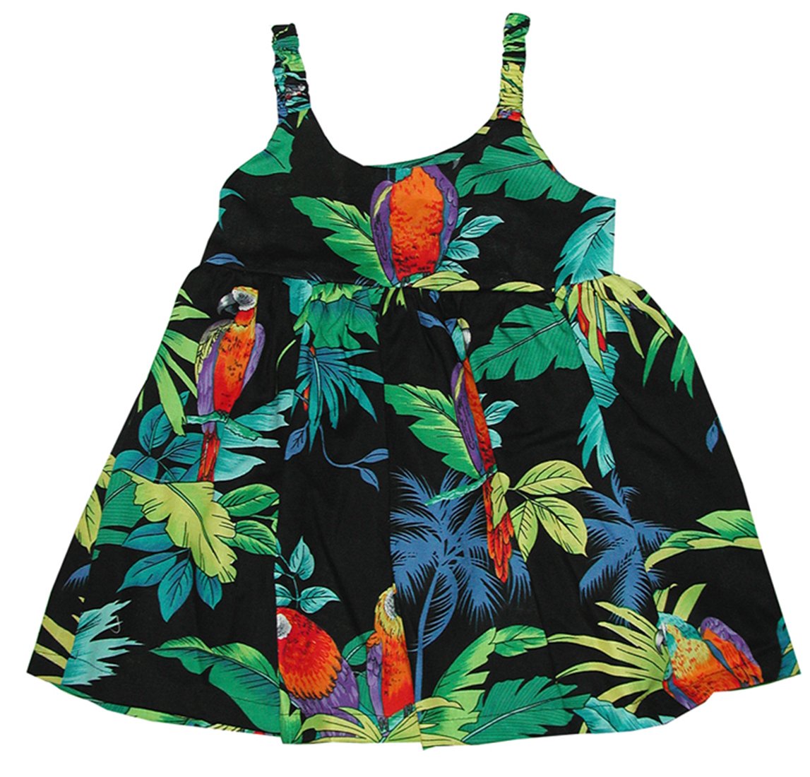RJC Girls Jungle Parrot Bungee Dress 2pc Set Black 6 Months