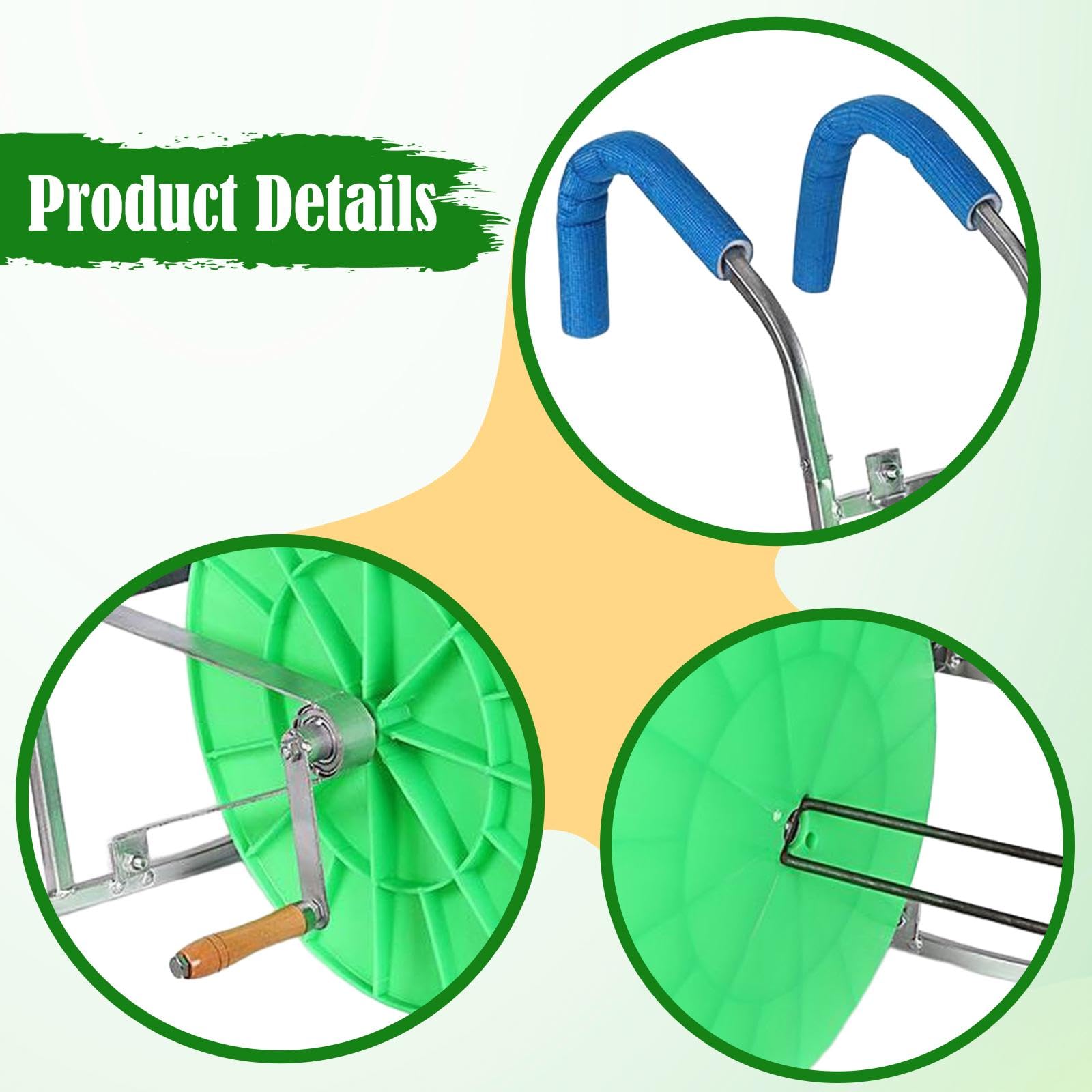 F Fityle Organizador de Carrete de Manguera, Soporte para Manguera de Agua, Soporte para tuberías para Granjas, Lavado de Autos, Patios, Limpieza Exterior.