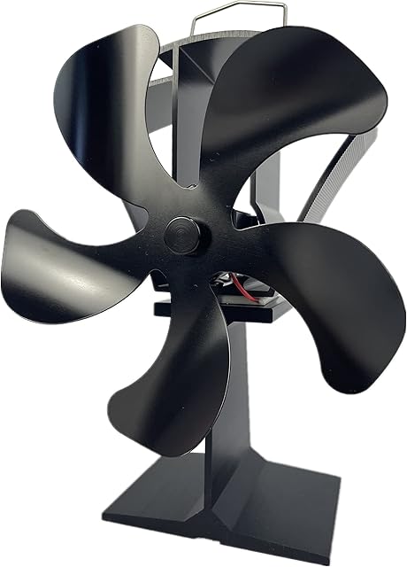 Tomersun 5 Blades Log Burner Fan for Wood Burning Stoves Wood Burning Stove Fans Heat Powered Stove Fan