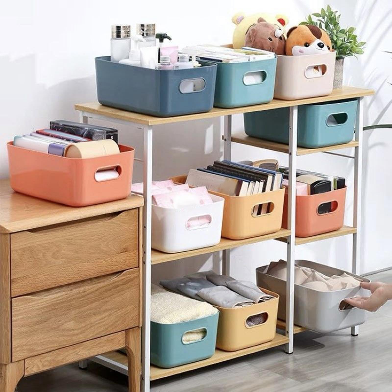 CALANDIS™ 8X Bathroom Storage Box Makeup Vanity Holder for Countertop Shelf Decoration Orange | Storage Boxes | Home Organization | Household Supplies & Cleaning 2