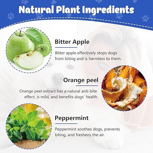 Miniatura 3 de 2 unidades de spray de manzana amarga para perros para dejar de masticar, sin masticar en aerosol para perros y gatos, protege muebles, zapatos,