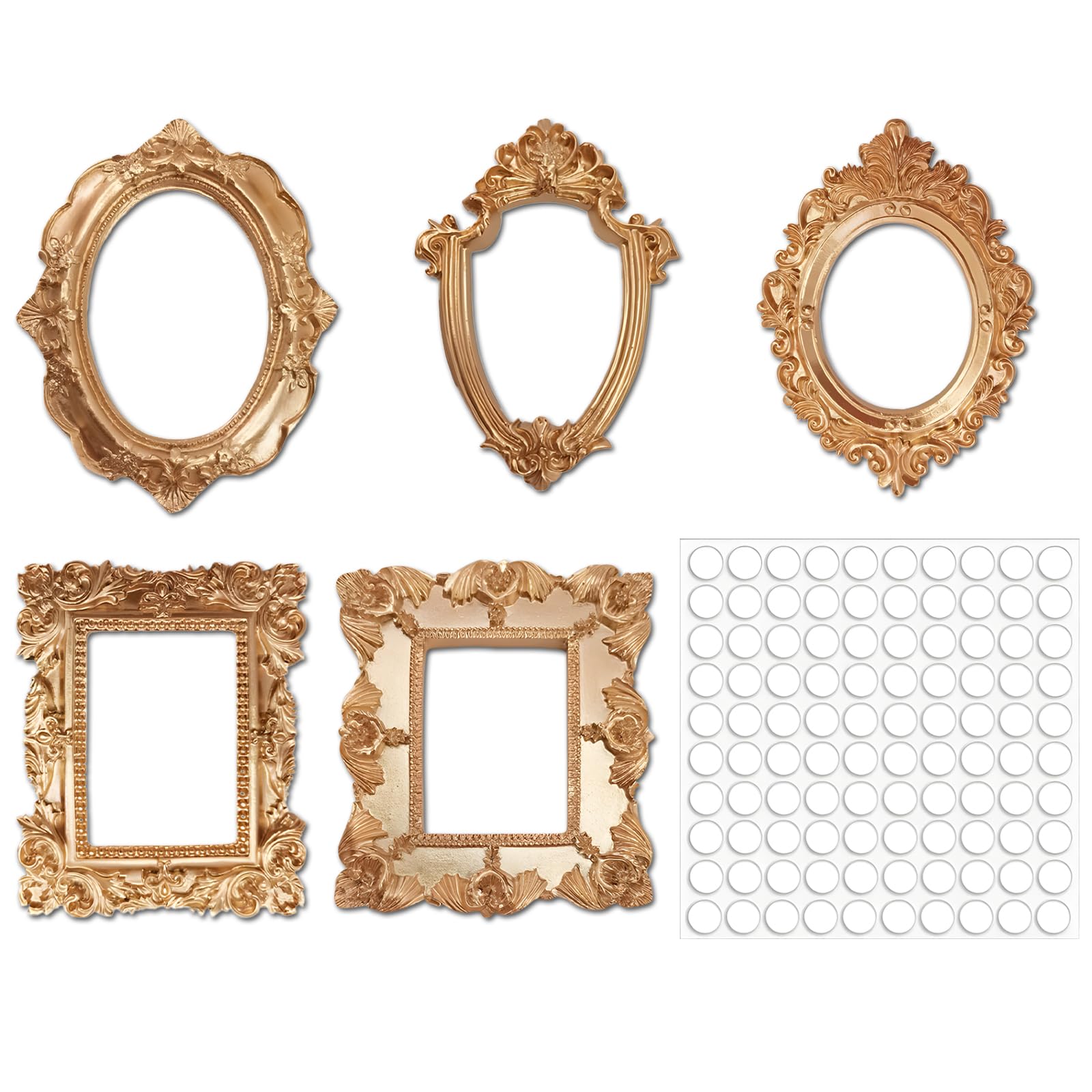 10 Stuk Mini Hars Vintage Foto Display Frames Goud En Zilver Afwerking Kleine Foto Houders Voor Diy Craft En Home Decor
