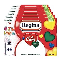 Regina Di Cuori Carta Cucina, 36 Rotoli a 2 Veli