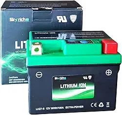 Bateria SkyRich Lítio – LHZ7-S Extra Power – CCA 315A (YTZ6V / YTZ6S / YT5L-BS / YTX5L-BS / YTX5L / YTZ7S)