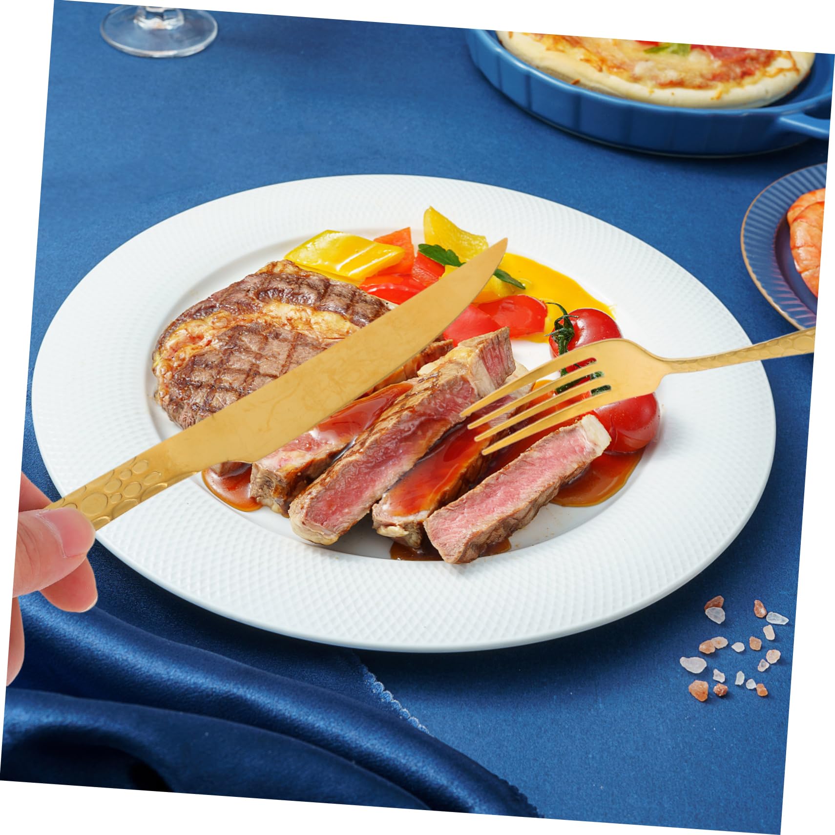 4 Juegos Cubiertos Inoxidable con Diseño de Serpiente Dorada Utensilios de Cocina Elegantes para y Banquetes Hogar y Restaurantes