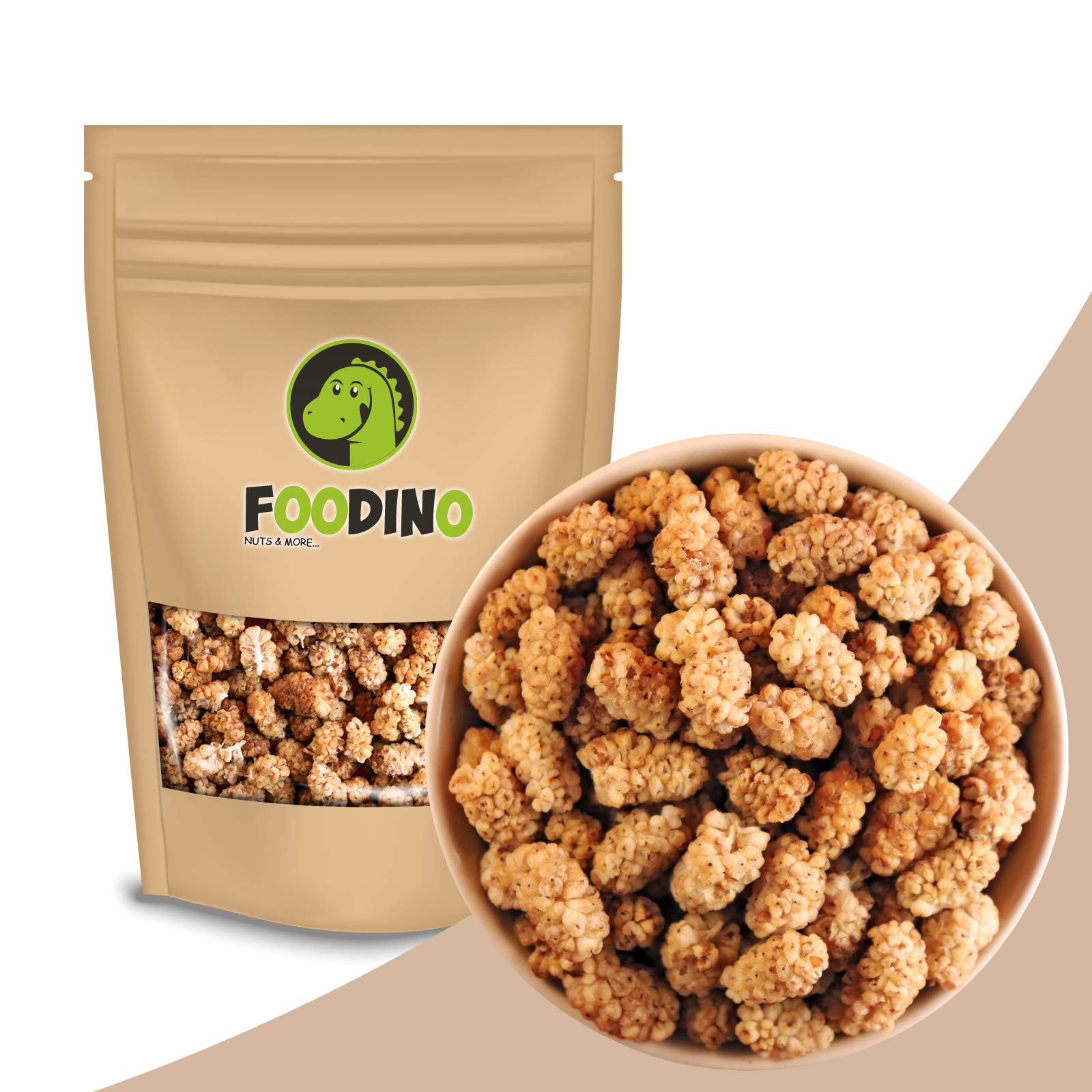 FOODINO 2,5kg Maulbeeren getrocknet naturbelassen ungeschwefelt weiß