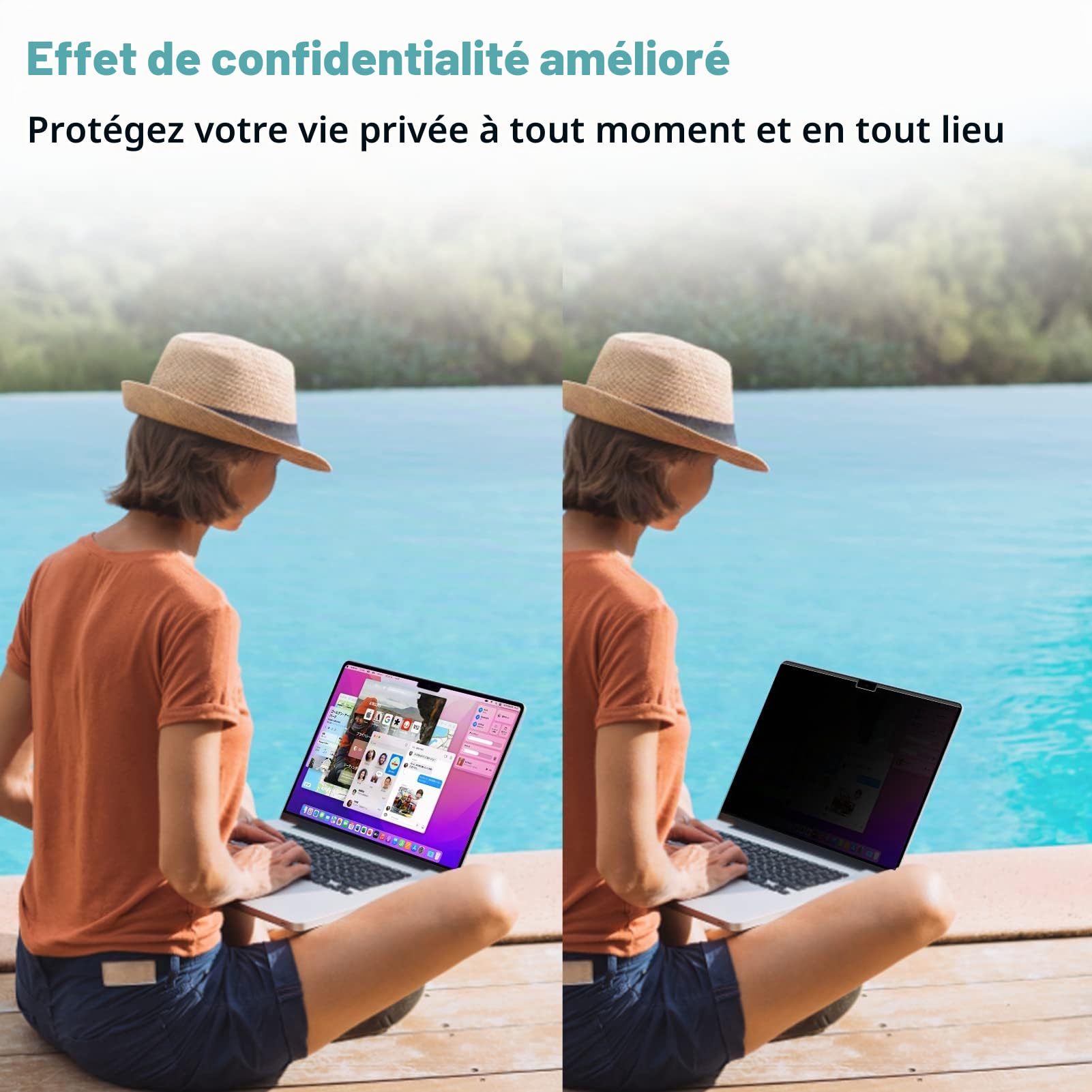 IPROKKO Filtre de Confidentialité Magnétique pour MacBook Pro 14 2026-2021 (M5/M4/M3/M2/M1), Filtres d'écran pour Ordinateur Portable Amovible, Anti-Lumière Bleu Ecran Confidentialité