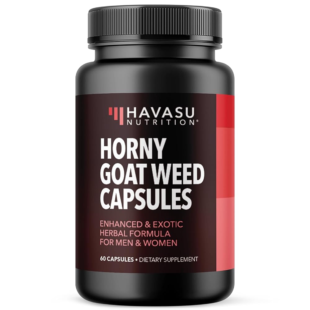 Horny Goat Weed Capsules for Men & Women - Extra Strength Performance & Energy Support with Tongkat Ali, Muira Puama, and Saw Palmetto - 1 Month Supply Herbal Supplement for Increased Endurance