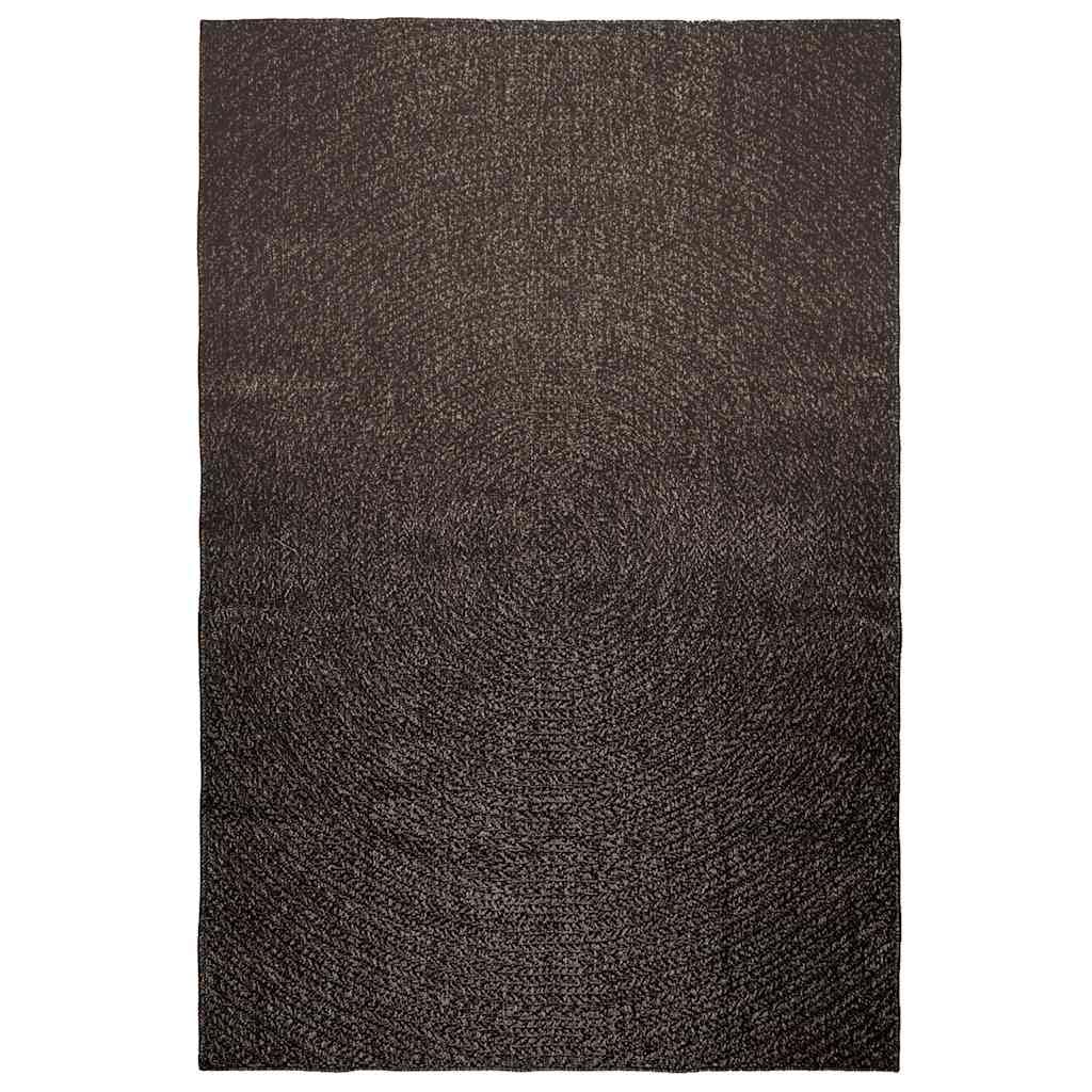 Tapis ZIZUR - 160 x 230 cm - Anthracite - Tapis d'extérieur robuste aspect jute pour terrasse, balcon et salon - Revêtement de sol facile d'entretien en polypropylène
