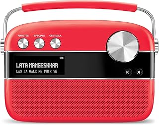 Saregama Carvaan Premium (Pop Color Range) Hindi - Portable Music Player with 5000 Preloaded Songs, FM/BT/AUX (Coral Pink)