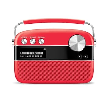 Saregama Carvaan Premium Hindi - Portable Music Player with 5000 Preloaded Songs, FM/BT/AUX (Coral Pink)