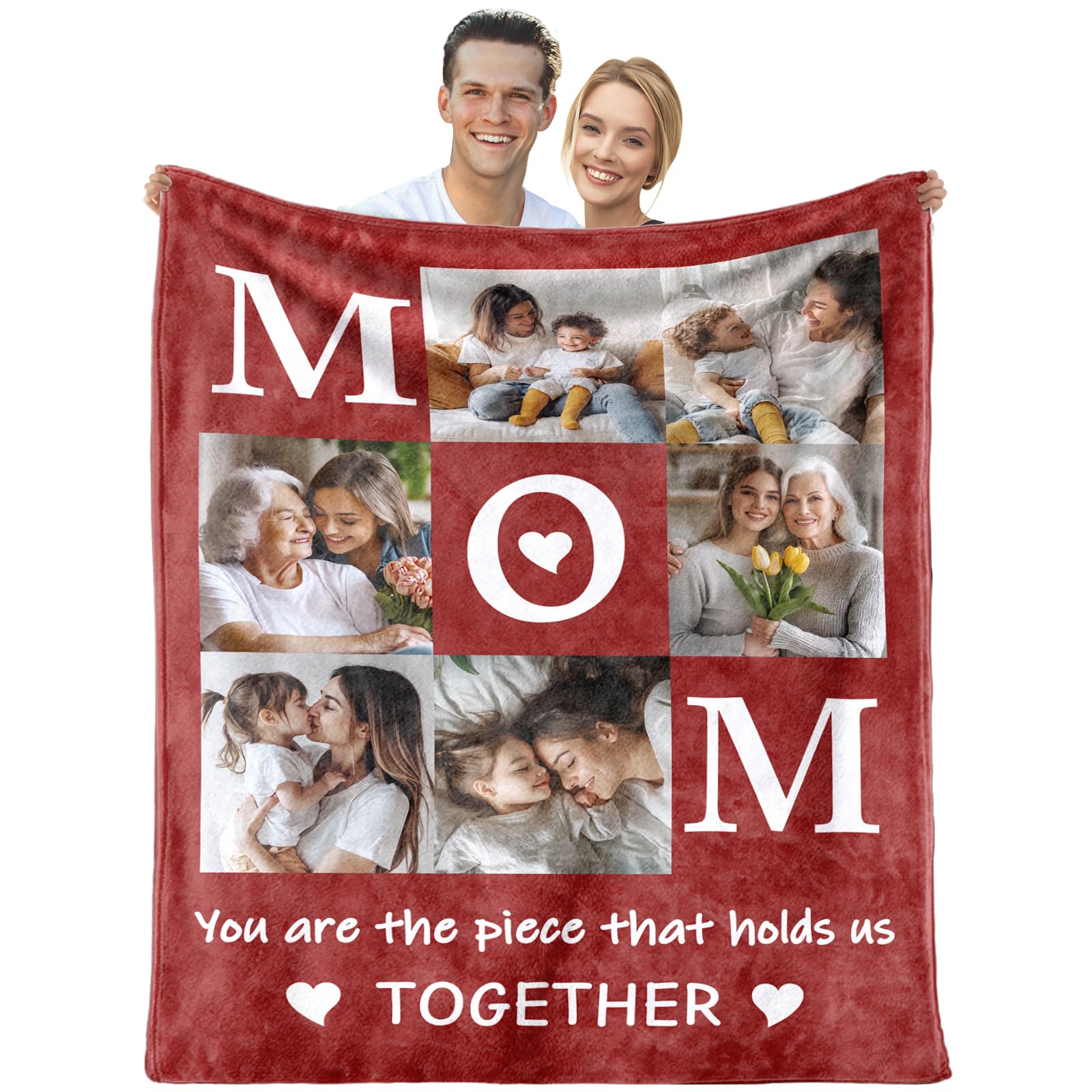 Sleeleece Personalised Mum Birthday Gifts for Mom from Daughter and Son,Personalised Mum Blankets,Customised Blankets with Photos,Custom Blankets,personalised Photo Gifts for Mom