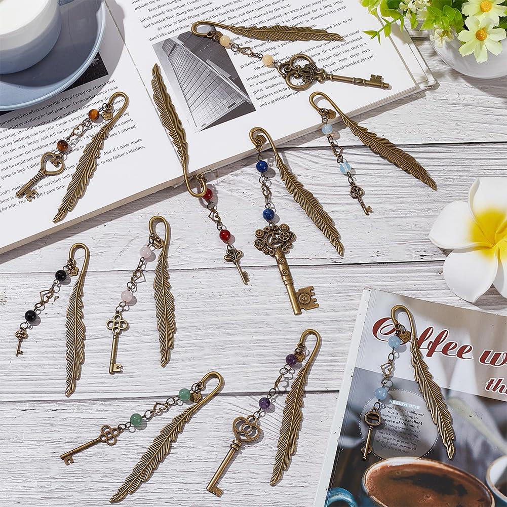 DELORIGIN 10pcs Feather Bookmarks - Image 4