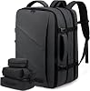 LOVEVOOK Travel Backpack Aeroplane Laptop Backpack for 17.3 Inch Expandable Hand Luggage Backpack for Men Women Large 30L-40L Business Backpack Travel Backpack for Weekender Gray