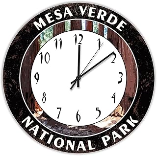 Sequoia National Park Farmhouse Vintage Round Wooden Wall Clock 12in Silent Non-Ticking Battery Operated Wood Clock for Living Room Office Wall Art Home Decor Housewarming Gift