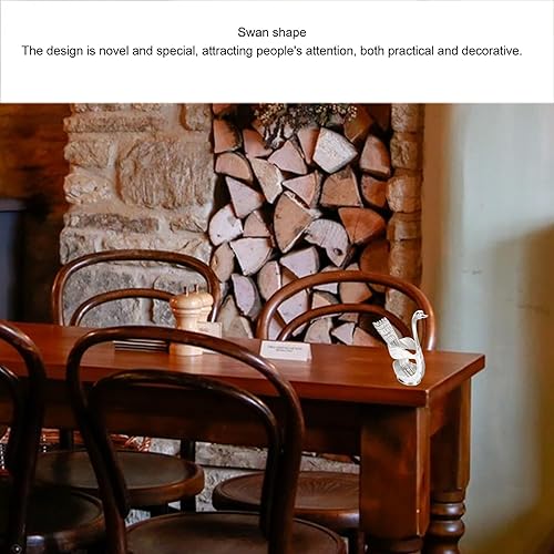 Miniatura 3 de Juego de vajilla creativa de acero inoxidable, juego de vajilla de cisne plateado, soporte de base de cisne, cucharadita, juego de cucharas de café,