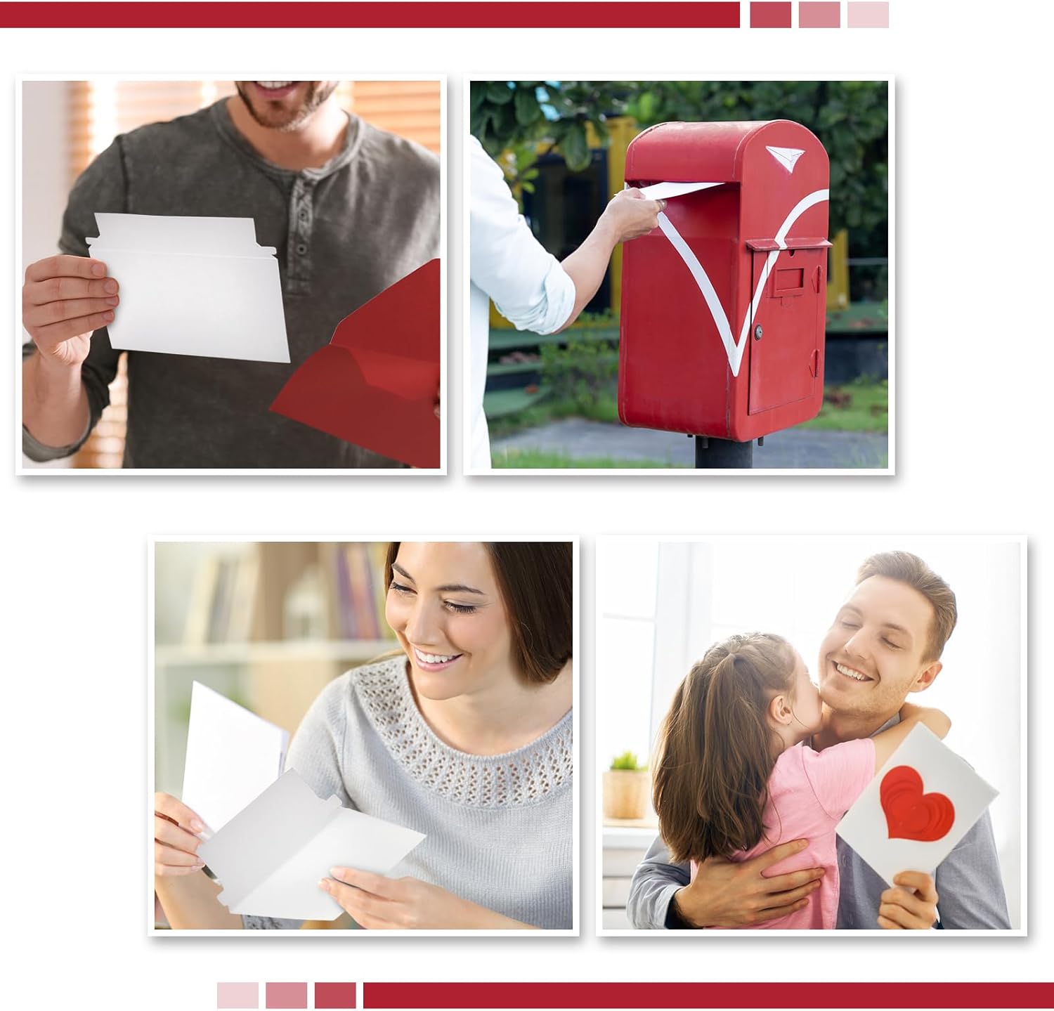 300 Pcs Rigid Photo Mailers with Self-adhesive Cardboard Card Shipping Envelopes Bulk for Document (6.5 x 4.5 Inch,White) - Image 5